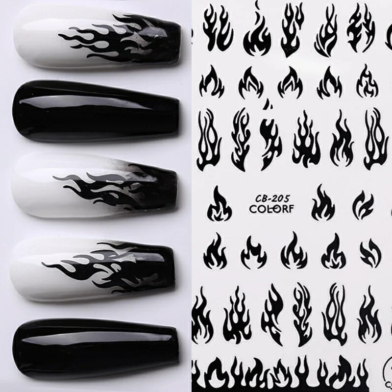 Nail Art Flame - Temu